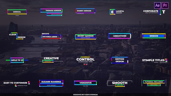 Videohive Multi Minimal Titles for Premiere Pro & After Effects Titles template preview