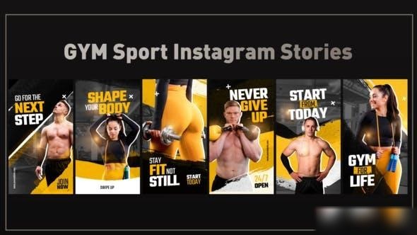 Videohive GYM Sport Instagram Stories 47912720 Openers template preview