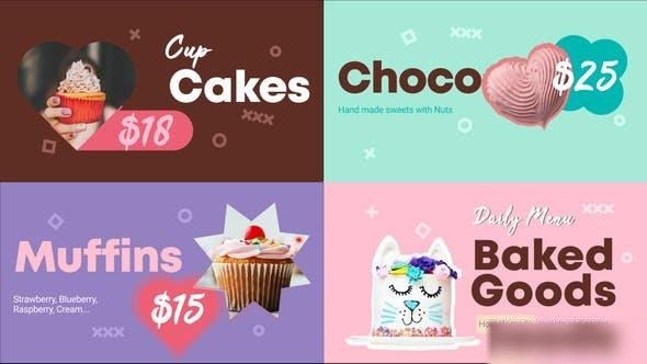 Videohive Baked Goods Menu | After Effects Openers template preview