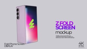 Videohive Z Fold Phone Mockup Product Promo template preview
