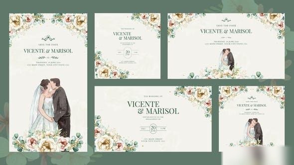 Videohive Bells Wedding Invitation Openers template preview