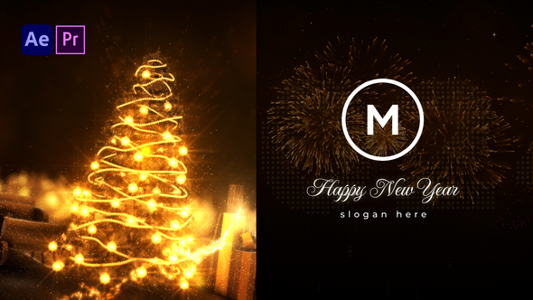 Videohive Christmas & New Year Logo Reveal Logo Stings template preview