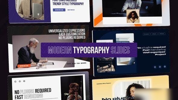 Videohive Modern Typography Slides Openers template preview