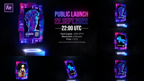 Videohive NFT Unique Card Elements Product Promo template preview