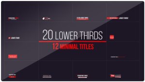 20 Lower Thirds and 12 Titles Video Displays template preview