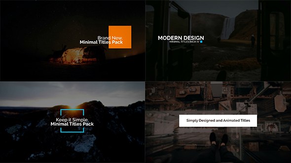 Minimal Intro Titles Pack lV Video Displays template preview