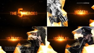 Videohive The Five Heroes Cinematic Title Titles template preview