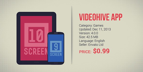 Android App Commercial Video Displays template preview