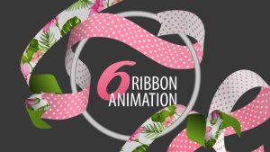 Ribbon Animation Video Displays template preview