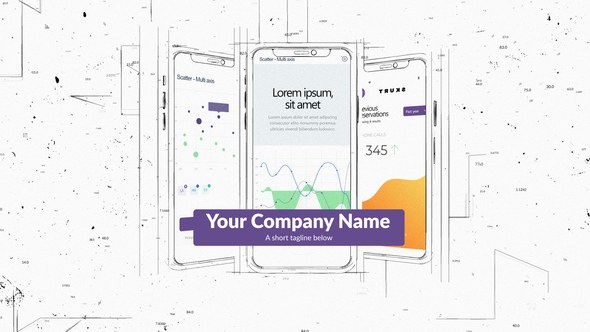 BluePrint Mobile Promo Video Displays template preview