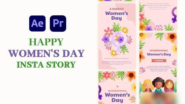 Videohive International Women Day Instagram Stories 56958778 Elements template preview