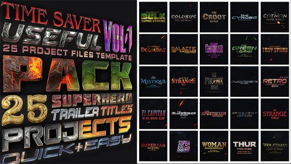Avengers SuperHeroes Pack Video Displays template preview