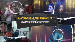 Videohive Grunge And Ripped Paper Transitions Broadcast-packages template preview
