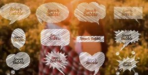 Speech Bubble Pack Video Displays template preview