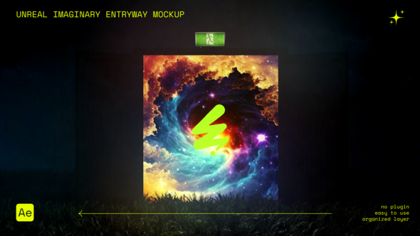 Videohive Unreal Imaginary Entryway Mockup Video Displays template preview