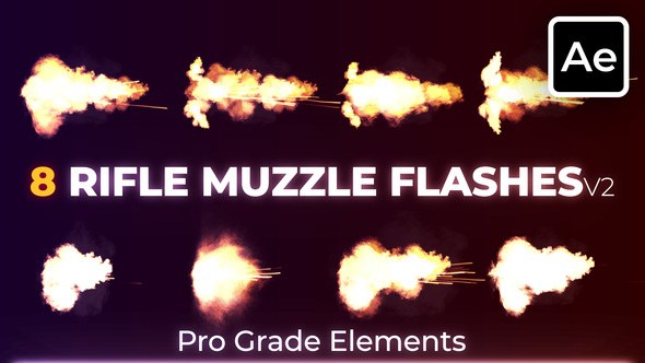 Videohive Rifle Muzzle Flashes 2 Elements template preview