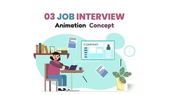 Videohive Job Interview Animation Scene Elements template preview