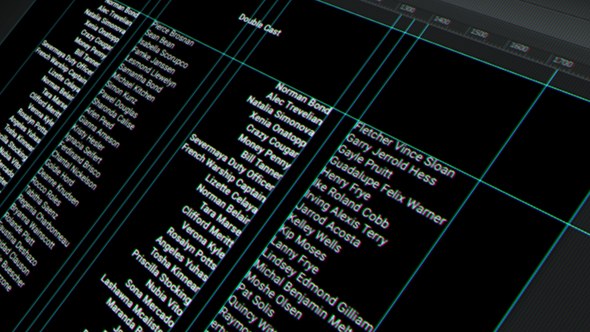 Credits Video Displays template preview