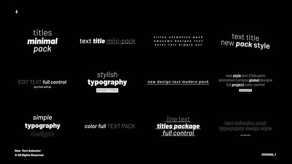 Videohive Text Animator | After Effects 55535180 Titles template preview
