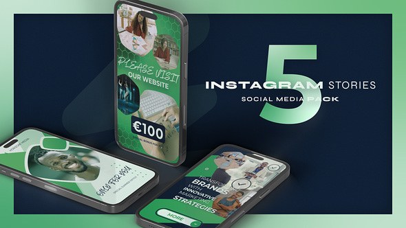 Videohive Vertical Promo Emerald Green Product Promo template preview