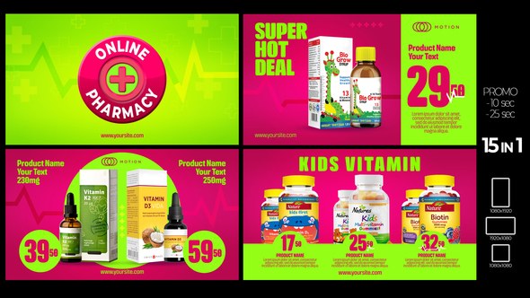 Videohive Online Pharmacy Product Promo template preview