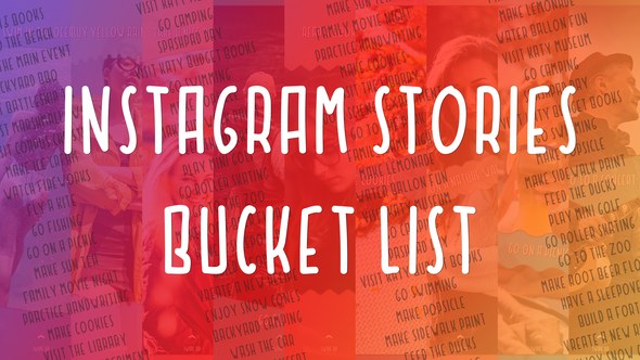 Instagram Stories Bucket List Video Displays template preview