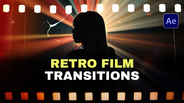 Videohive Retro Film Transitions Elements template preview