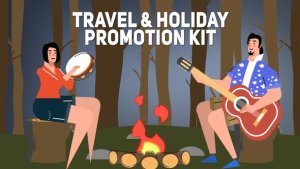 Videohive Travel & Holiday Promotion Kit Video Displays template preview