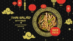Asian Food Video Displays template preview