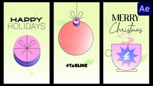 Videohive Xmas Vertical Morphing Opener for After Effects Openers template preview