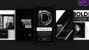 Videohive Instagram Monochrome Stories Titles template preview