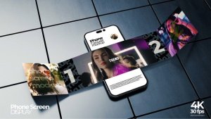 Videohive Caraousel Phone Screen Mockup Video Displays template preview