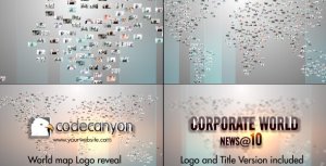 Videohive World Map Video Image Logo Logo Stings template preview