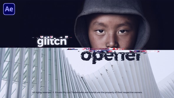 Videohive Glitch Intro - Glitch Opener Openers template preview
