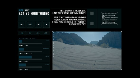 Videohive HUD Active Monitoring Infographics template preview