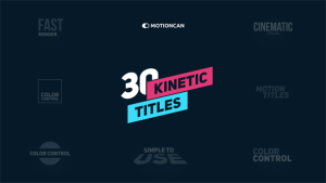 Kinetic Titles Video Displays template preview