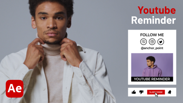 Videohive Youtube Reminder Titles template preview