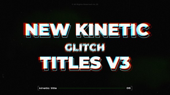 Videohive Kinetic Glitch Titles v3 / AE Titles template preview