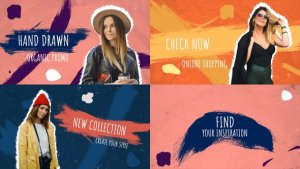 Videohive Hand Drawn Organic Promo Video Displays template preview