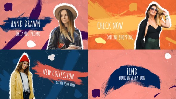 Videohive Hand Drawn Organic Promo Video Displays template preview
