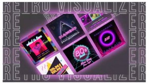 Videohive Retro Music Visualizer Instagram Product Promo template preview