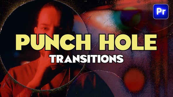Punch Hole Transitions Pack Premiere Pro template preview