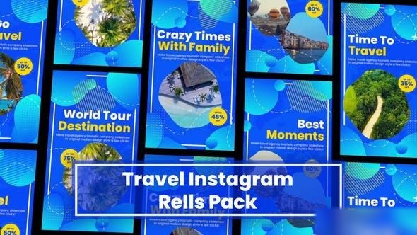 Videohive Travel instagram stories and reels Video Displays template preview