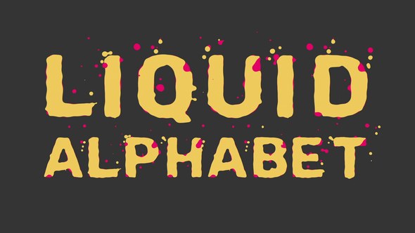 Liquid Alphabet Video Displays template preview