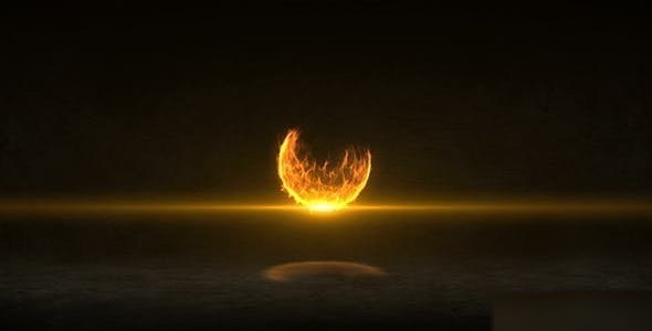Videohive Fire Ball Logo Reveal Logo Stings template preview