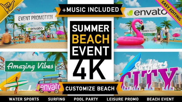 Videohive Summer Beach - Holiday Resort Party Event Openers template preview