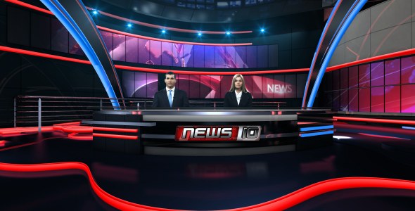 News Virtual Studio Set Video Displays template preview