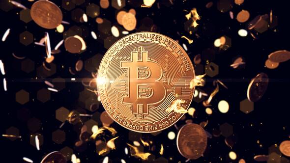 Videohive Bitcoin logo reveal Logo Stings template preview