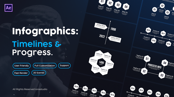 Videohive Timelines and Proccess Infographics template preview