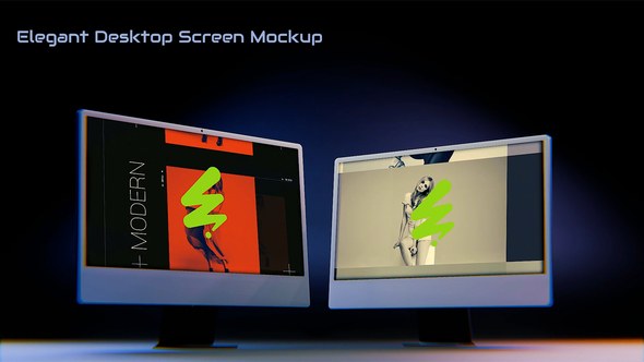 Videohive Elegant Desktop Screen Mockup Product Promo template preview